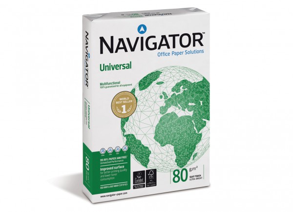 Kopierpapier NAVIGATOR Universal, 5x 500 Blatt (1 Karton), DIN A4, 80 g/m²